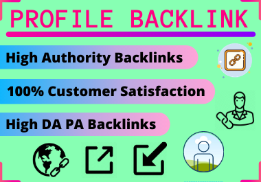 20 Profile Backlinks high authority website permanent backlinks unique link building 