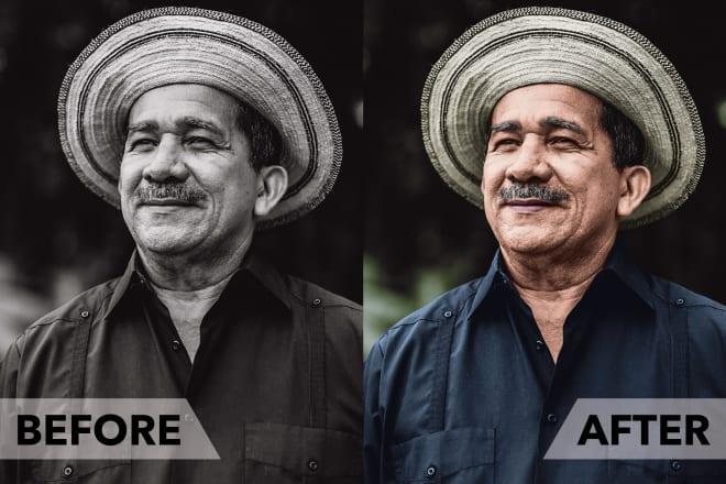 I will colorize your black and white image