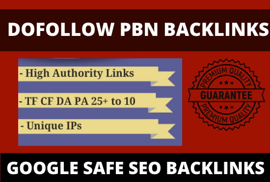 20 pbn backlinks from high DA PA dofollow permanent links 