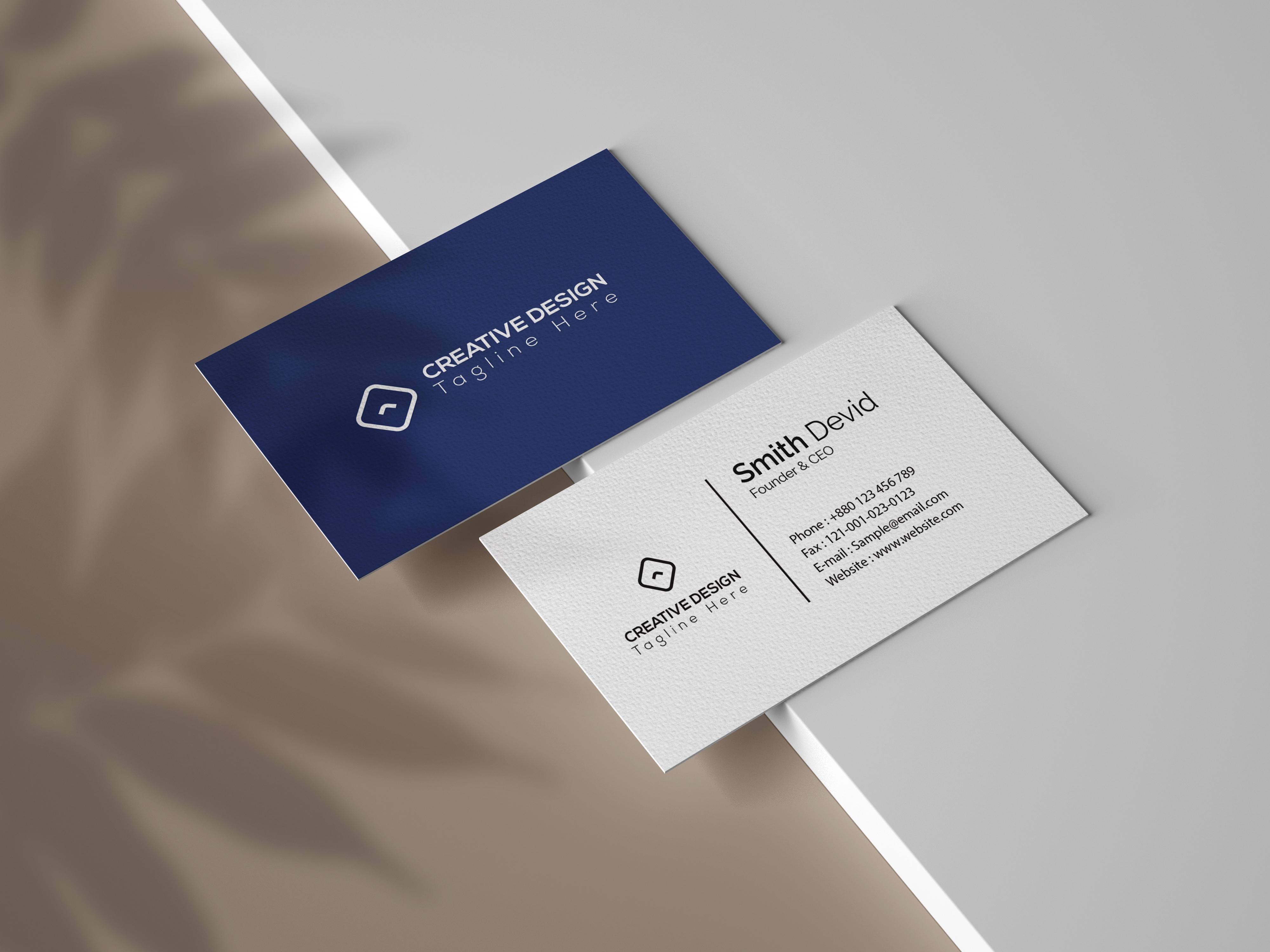 I will Make Minimalist Business Card Design