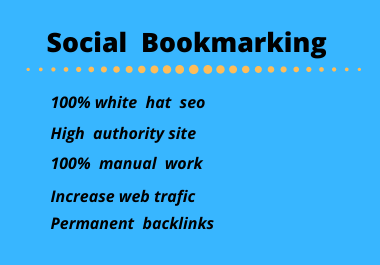 I will do 20 sciall bookmarking manual work 