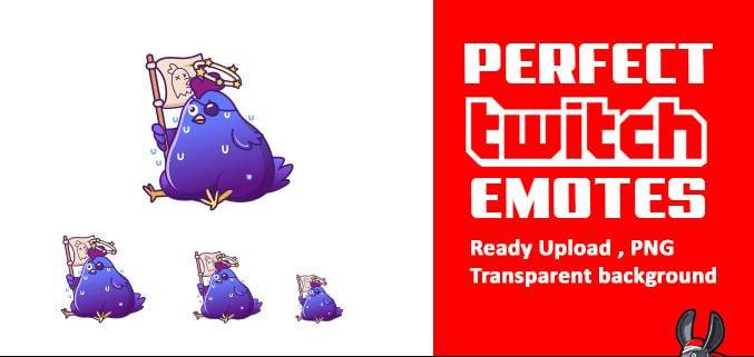 I will create custom twitch emotes and sub badge in 24 hours