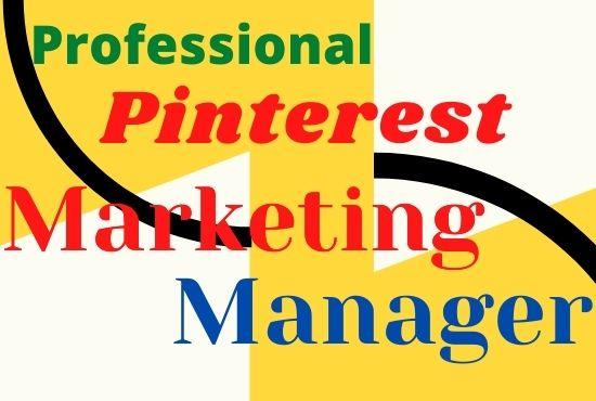 I will be your professional Pinterest marketing manager 