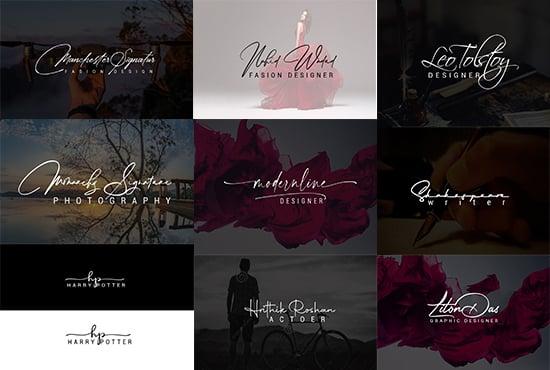 I will be guaranteed create elegant, eye catchy, handwritten or signature logo for you