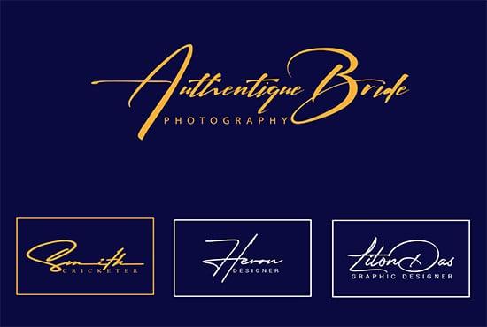 I create handwritten, signature logo for you