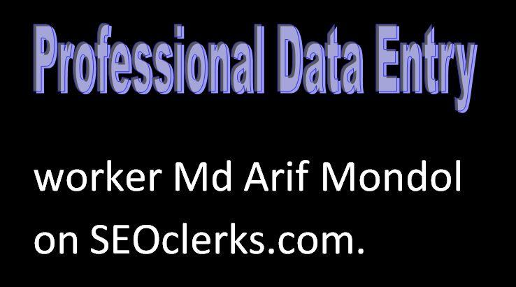 Hi, I am a professional data entry worker.