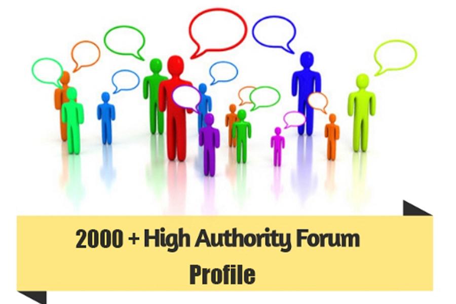 Create 2000+ forums Profile SEO high authority backlinks for Google ranking