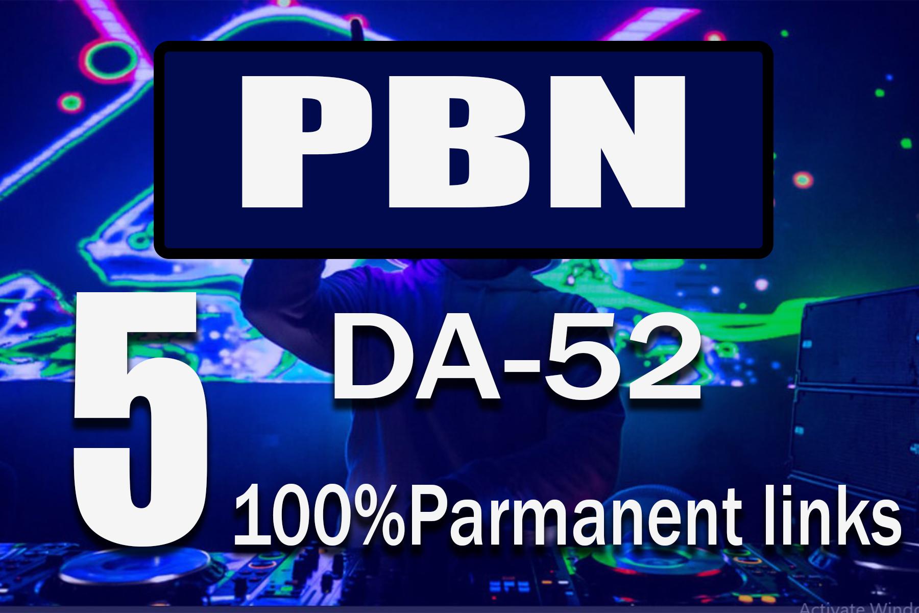 Homepage 5 DA52+ Dofollow PBN BACKLINKS