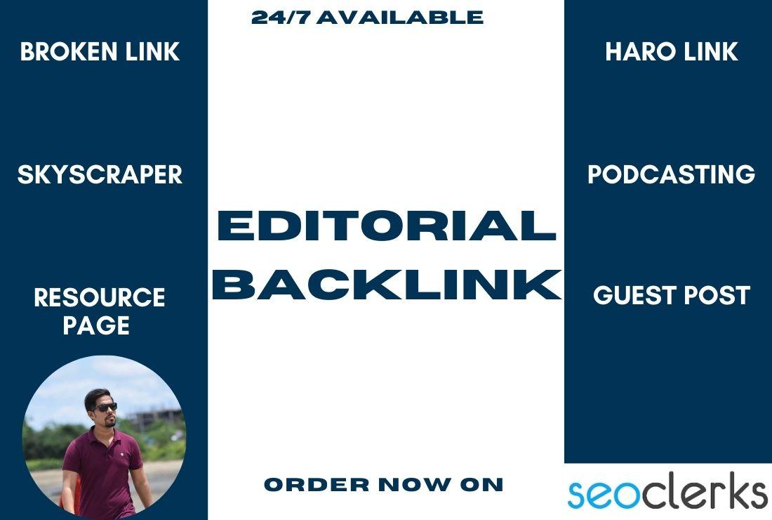 Build SEO editorial backlink for your website from high DA site