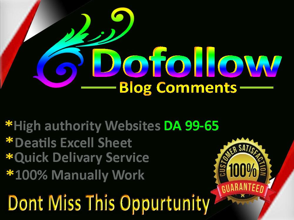 I Will Provide 100 Dofoll0w Blog Comments On High Authority DA PA Web Sites