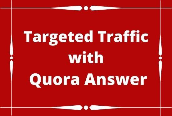 Promote your website 20 Quora answer with your keyword & URL 