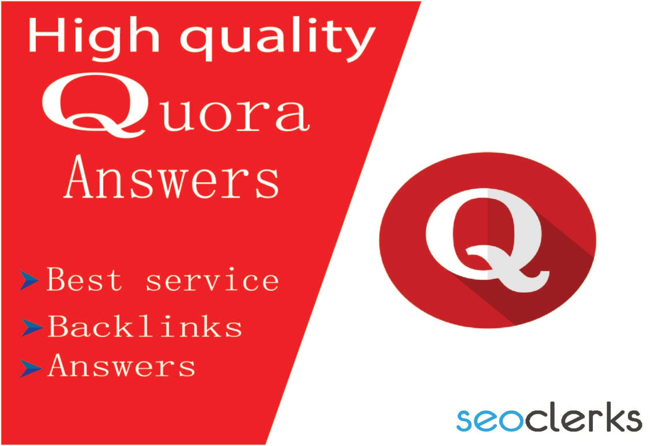 Promote your website by 20+ HQ Quora answers.