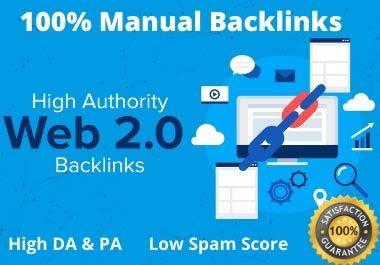 Rank on google first page with 30 high-quality manual web 2.0 backlinks 