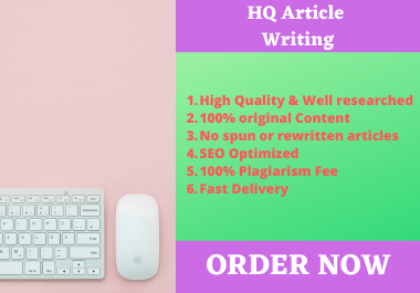 I Will write 4 &times; 1000 words article writing, blog writing in any niche.