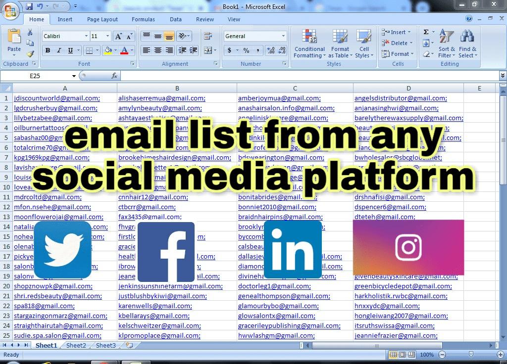 I will collect niche targeted 5K Bulk email lists in Location Based