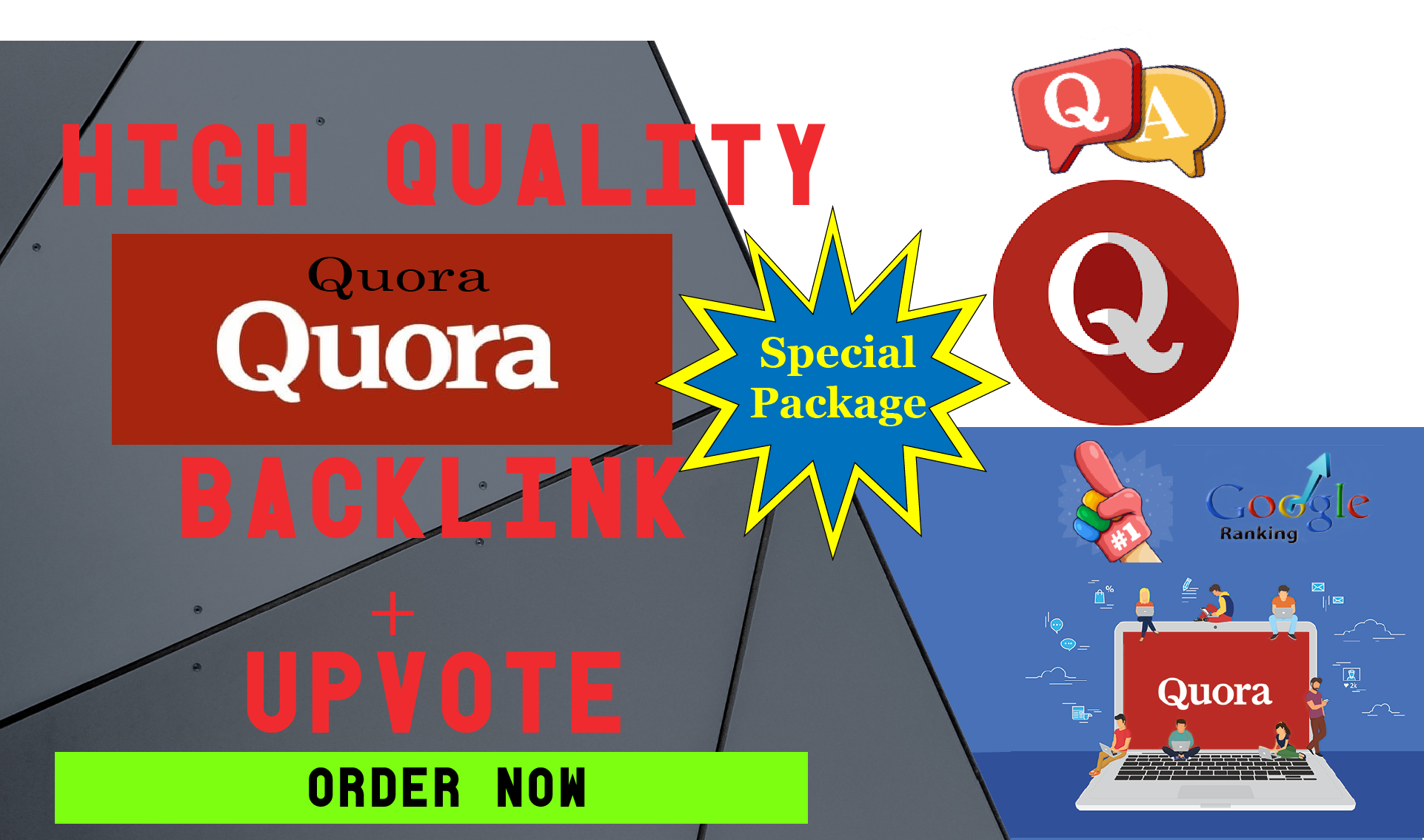 20 Quora Answers+40 Backlinks+25 Upvotes with convenient image