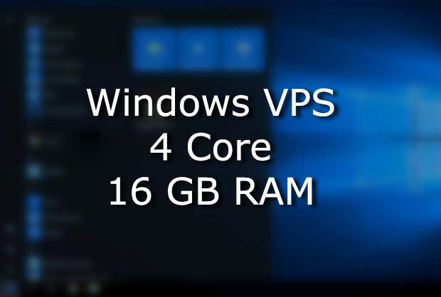 Windows VPS RAM 16 GB |4 CORE | 400 GB SSD | 1 GBPS | FOR 1 MONTH | ADMIN ACCESS