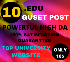 I Will Publish 10 Edu Guest posts on education websites da 80 plus with a permanent DO-FOLLOW Backl