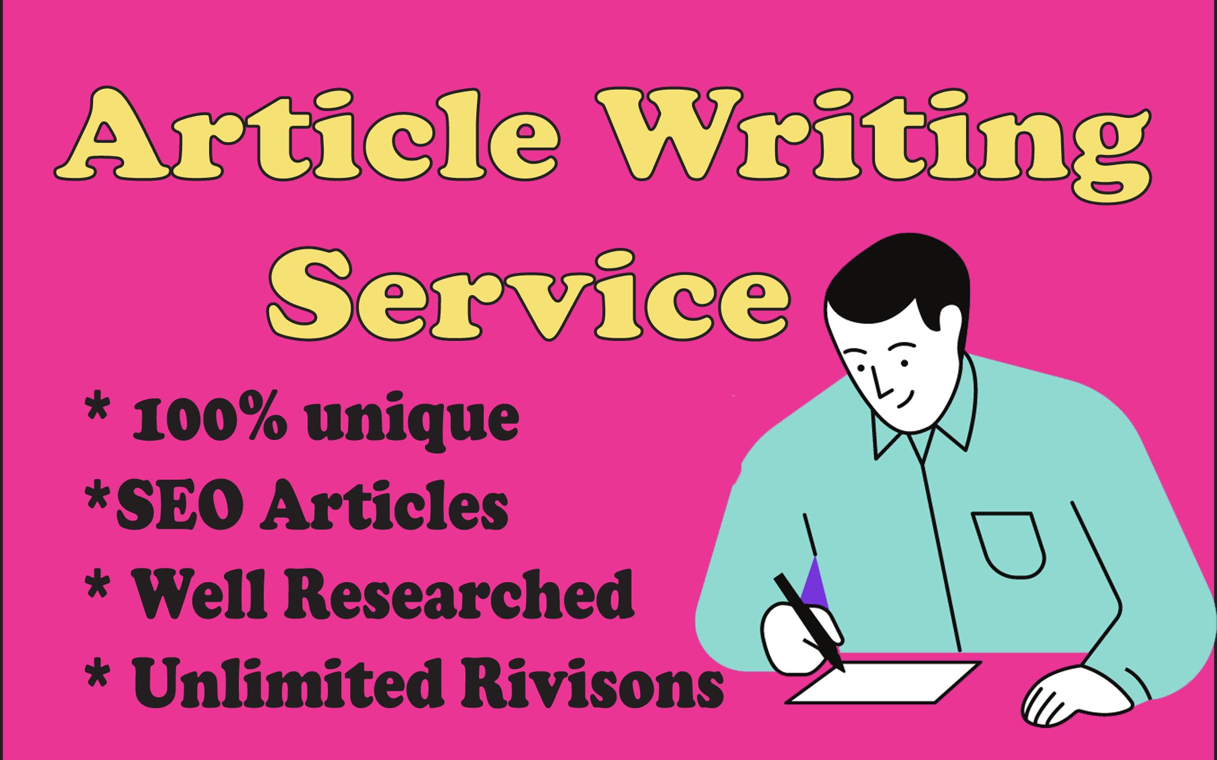 I will do 15 &times; 1000 words article writing, blog writing in any niche 