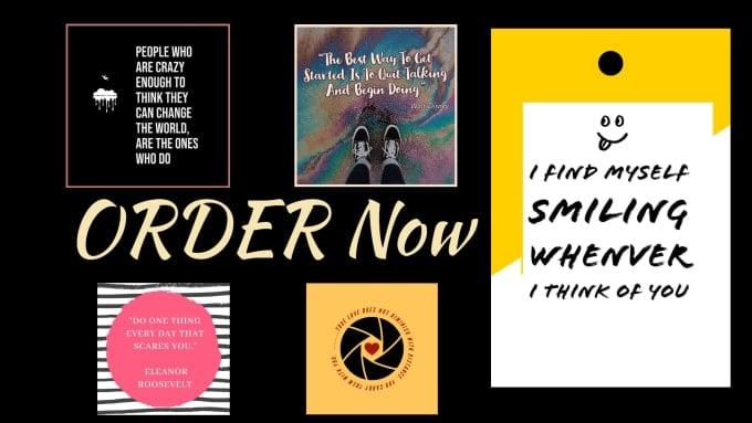 create motivational quote images with your logo