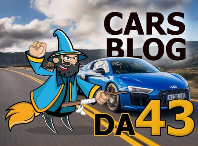  guest post on da 48 cars related blog with dofollow link