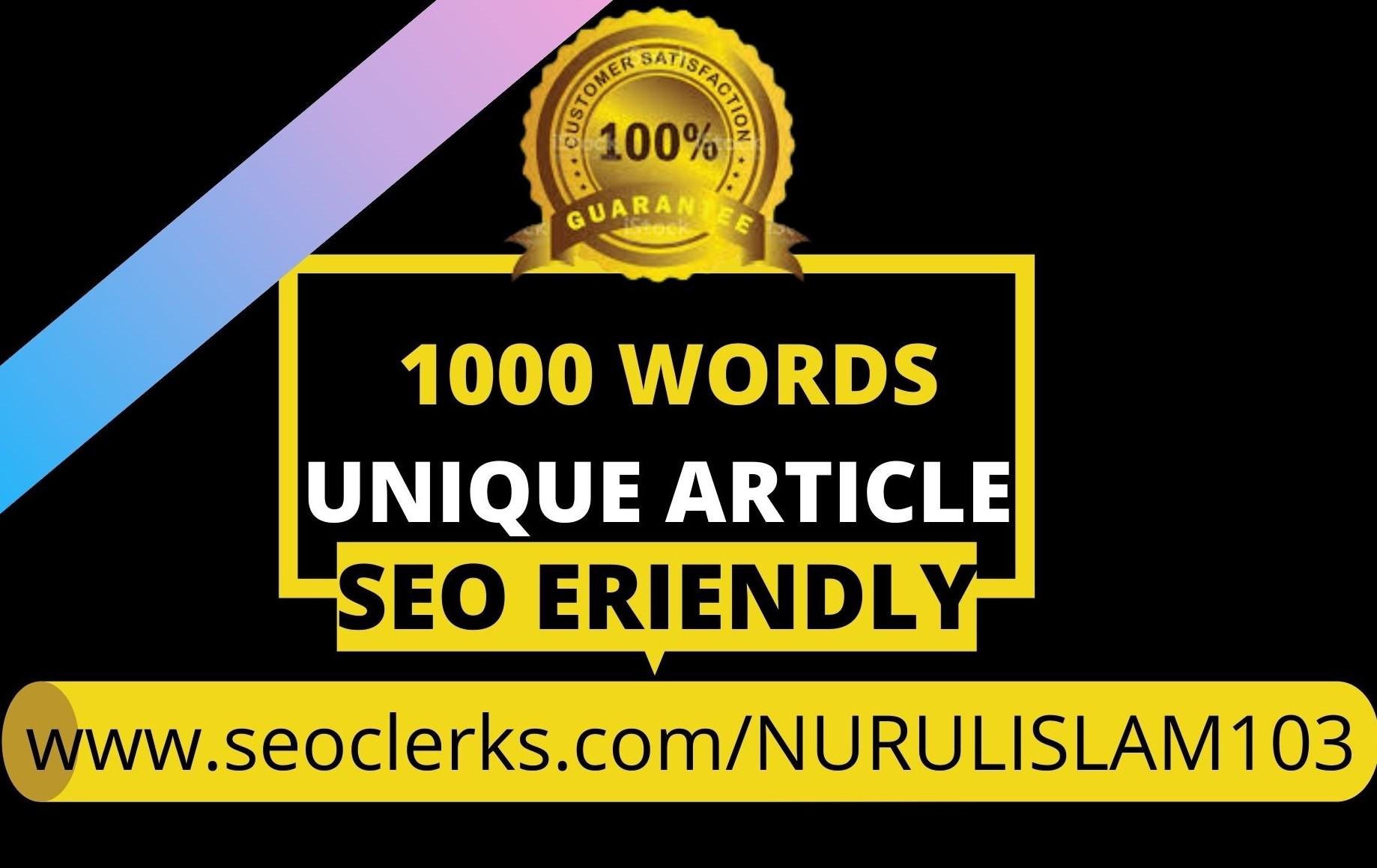  1000 words SEO article writing 