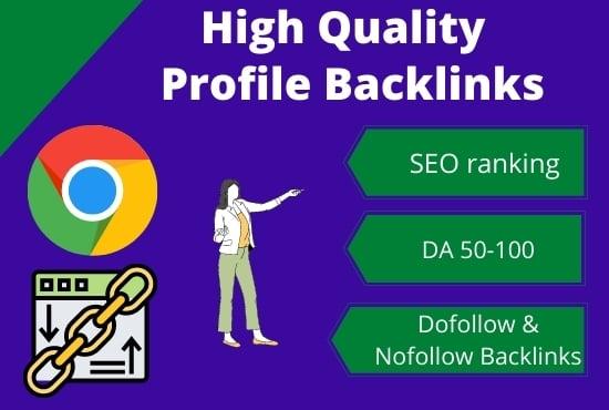 I will create high domain authority SEO do-follow profile backlinks