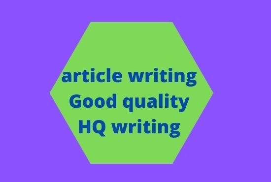 1000 words unique article writing.