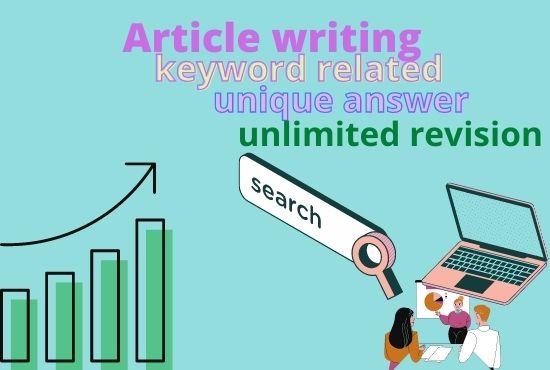 I will write 2000 words of genuine SEO article writing