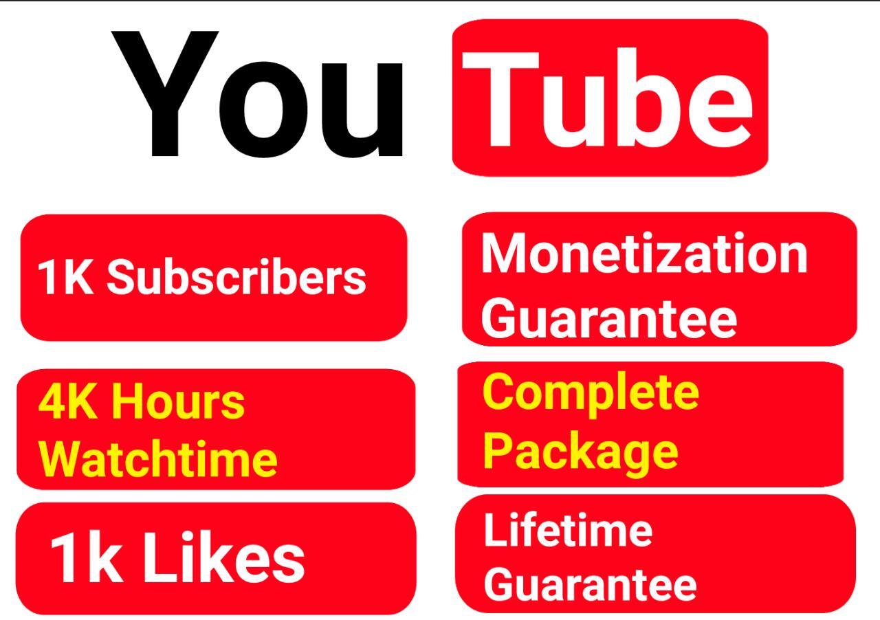 I will do youtube monetization Service with guarantee