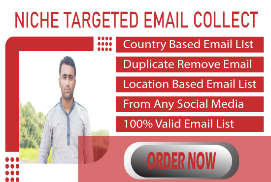 I will provide 5k niche targeted email list , I am a expert for this work