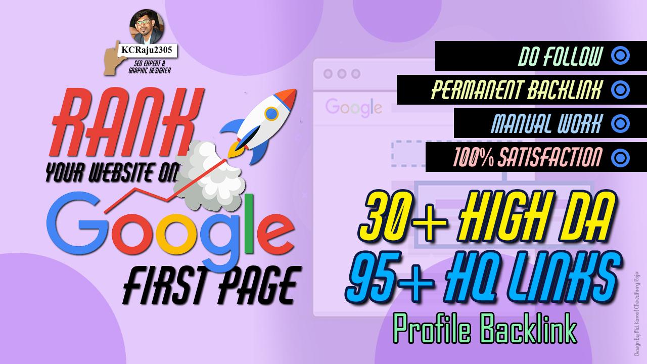 Do You Want to Rank Your Website on Google 1st Page || 30+ High DA 95+ HQ Backlinks to RANK 