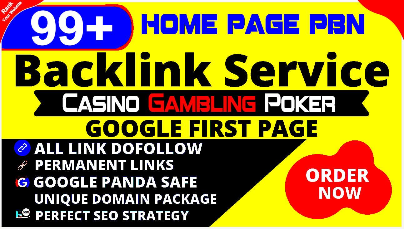 99+ Casino, Poker, Gambling DA 65+ Permanent PBN Links Google 1st Rank