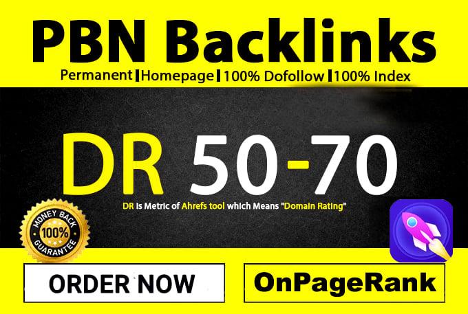 Permanent 60 Homepage High Metrics DA PA TF Dofollow PBN Backlinks Google Top Page