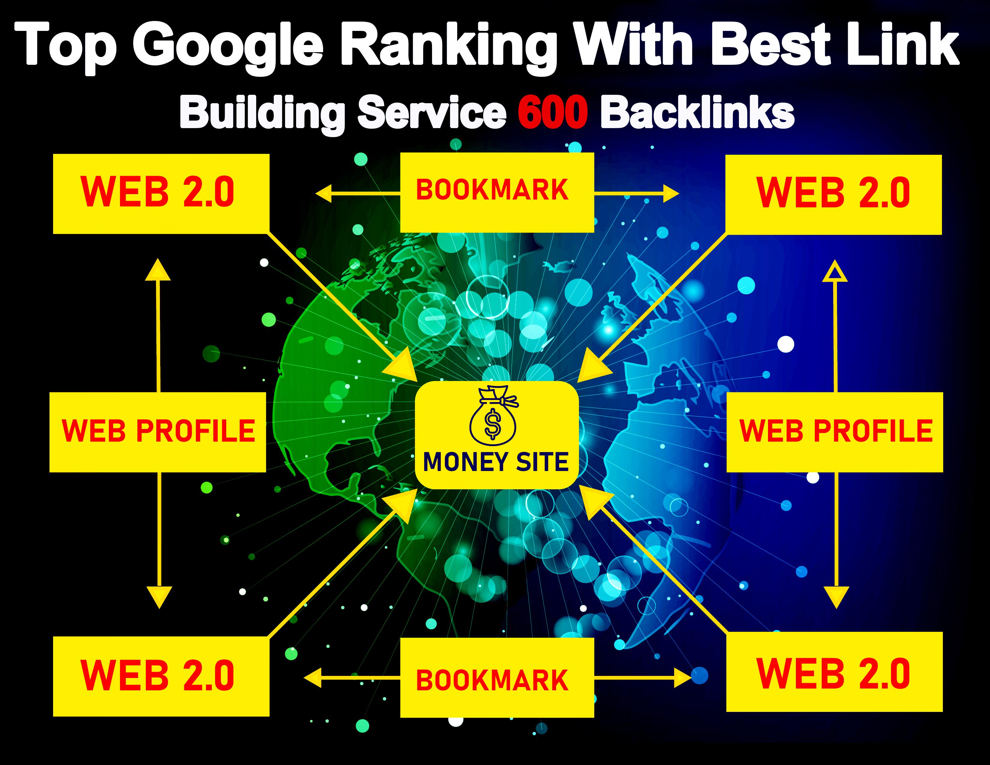 Top Google Ranking With Best Link Building Service 600 Backlinks 