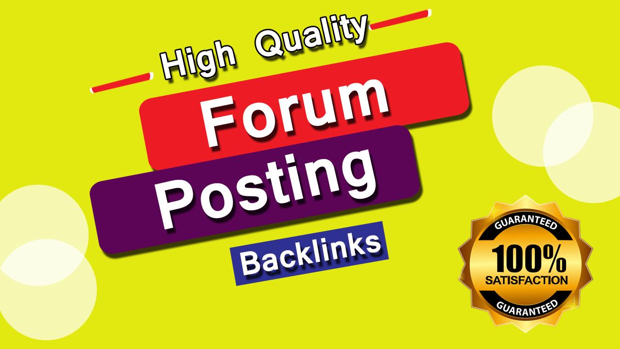create 500 forum dofollow SEO backlinks for link building