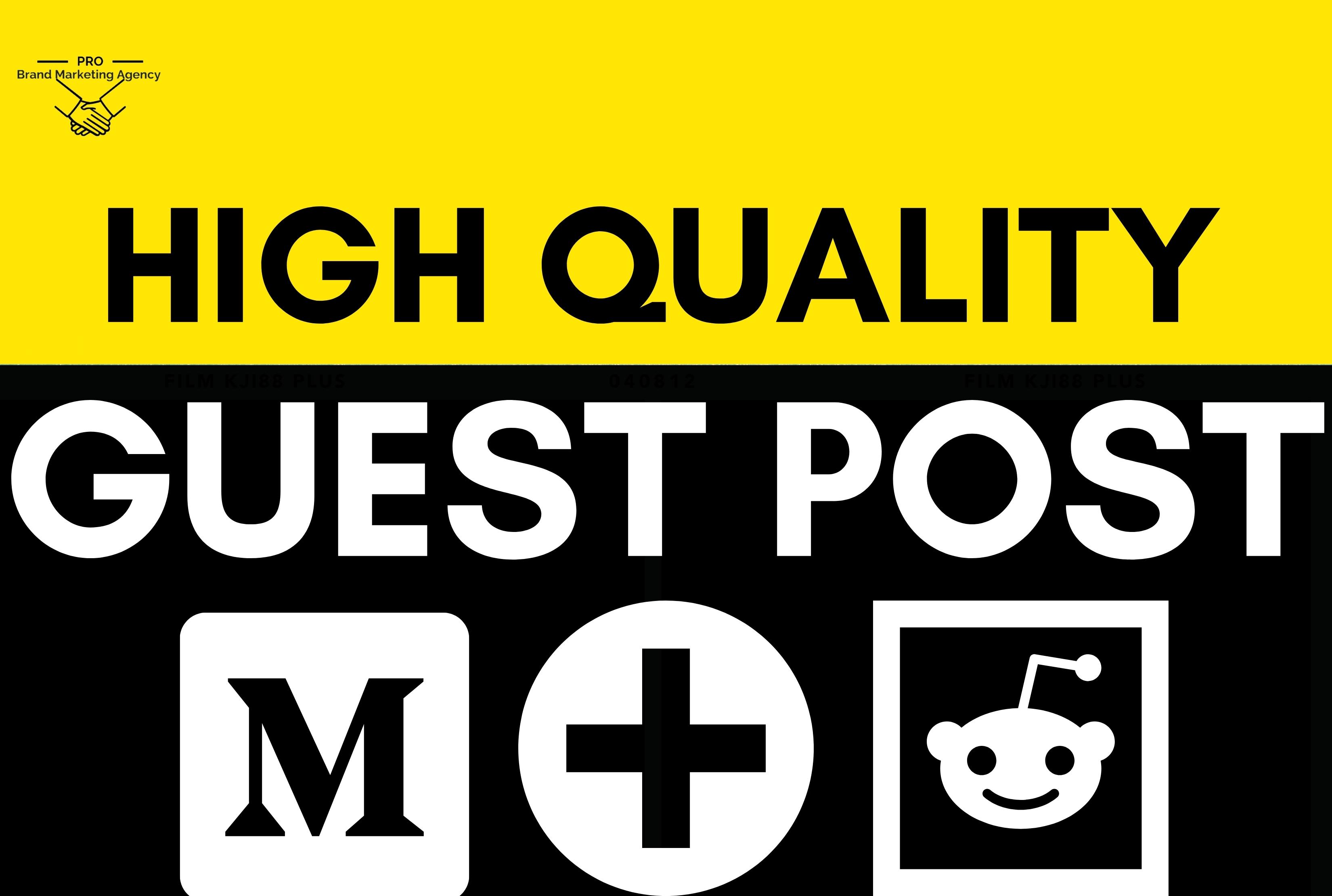 I Will Write and Publish Guest Post on Medium & Reddit