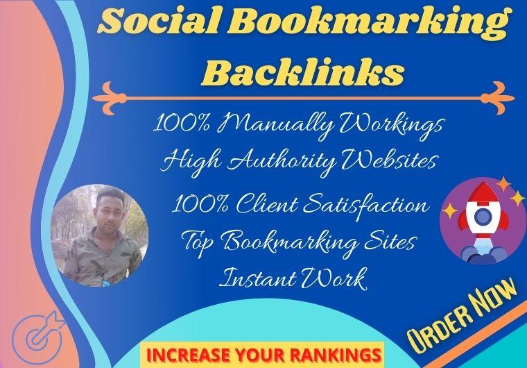 I can do manually 30 Social profile bookmarking backlinks 