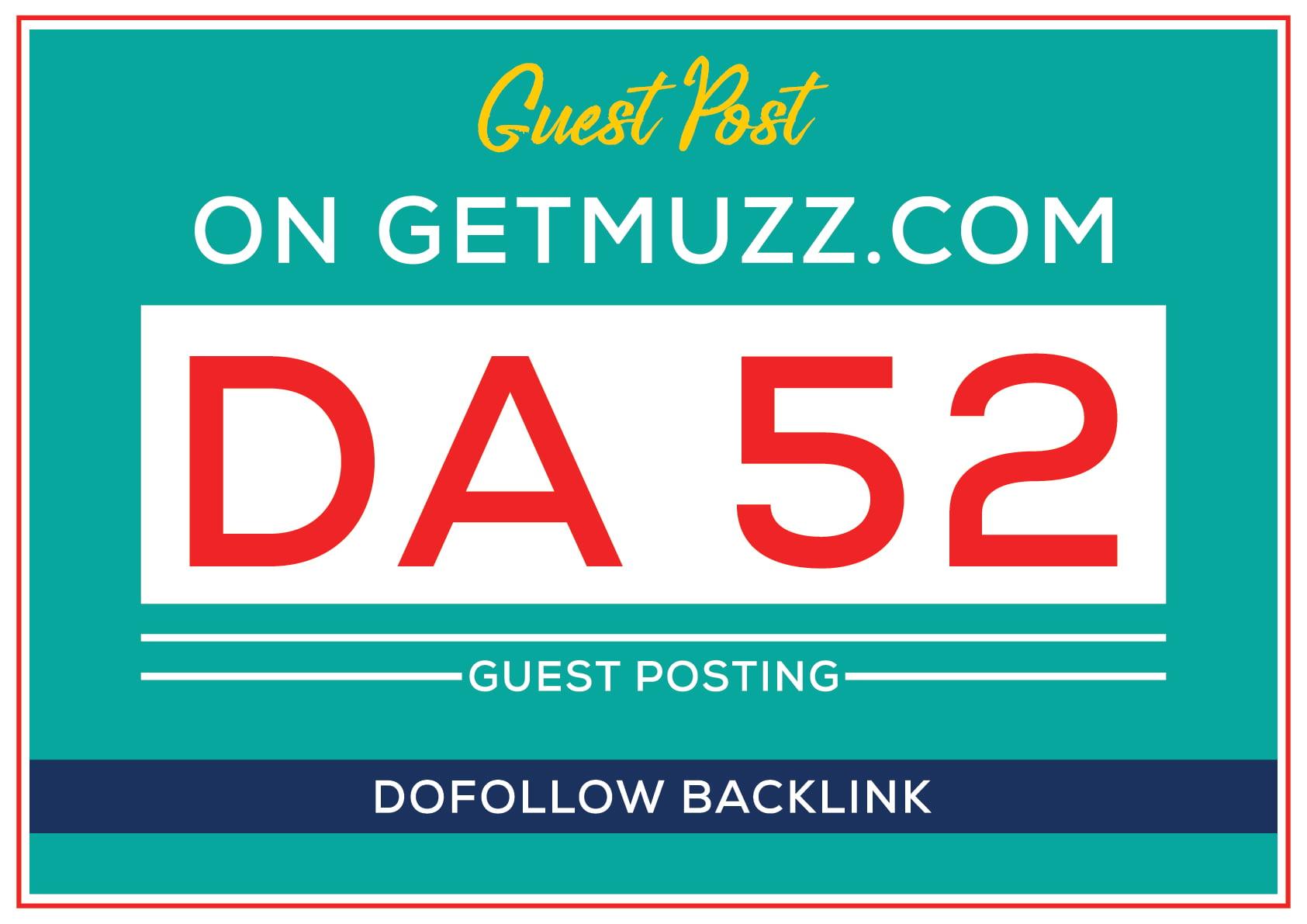 I will Publish Guest Post on my DA 50+ site wit dofollow backlinks