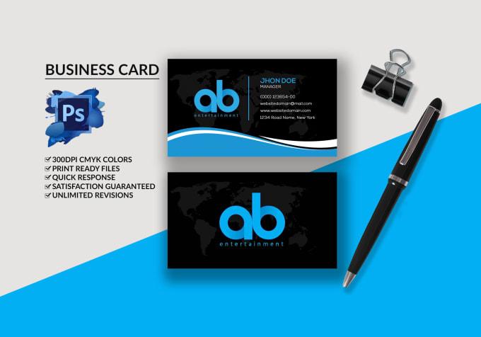 I will do attractive custom business card design for you