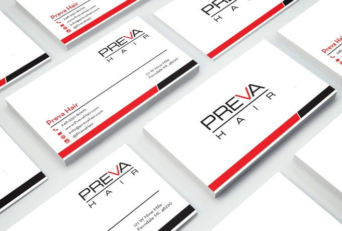 I will design a minimalistic business card for you