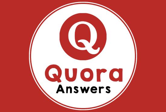 Guaranteed Offer Niche Relevant 20 Quora Answers with clickable backlinks