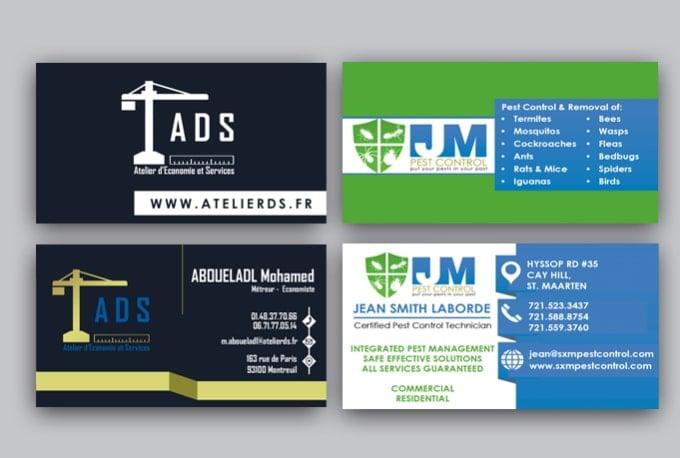 I will do 2 professional business card design