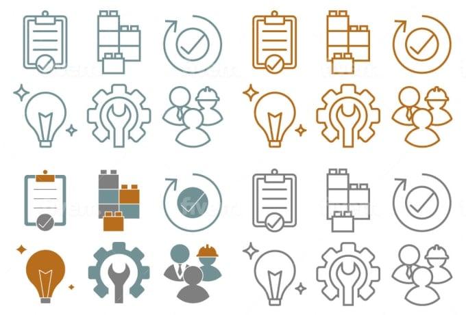 I will design a custom icon set for your website or app