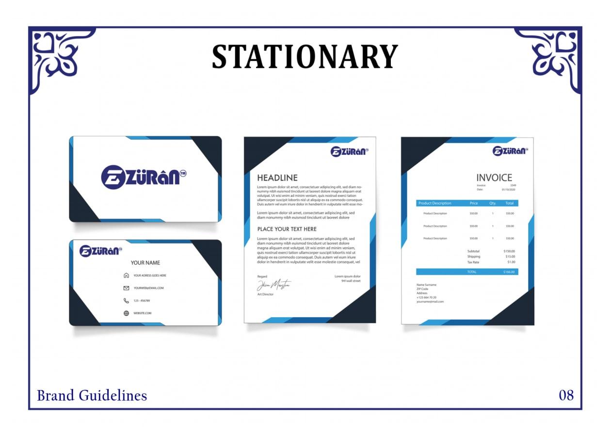 I will design amazing modern minimalist logo with brand book