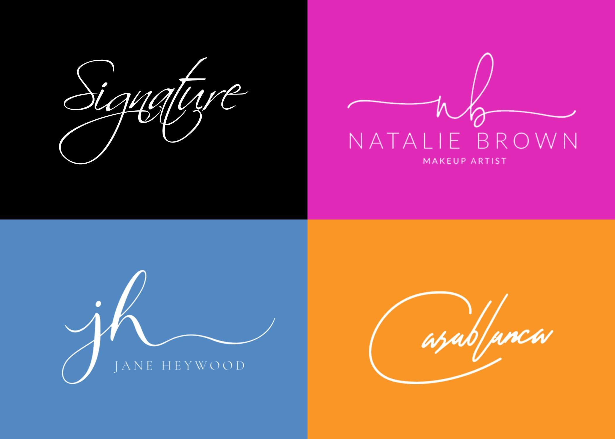 I will do professional signature logo with brand style guides