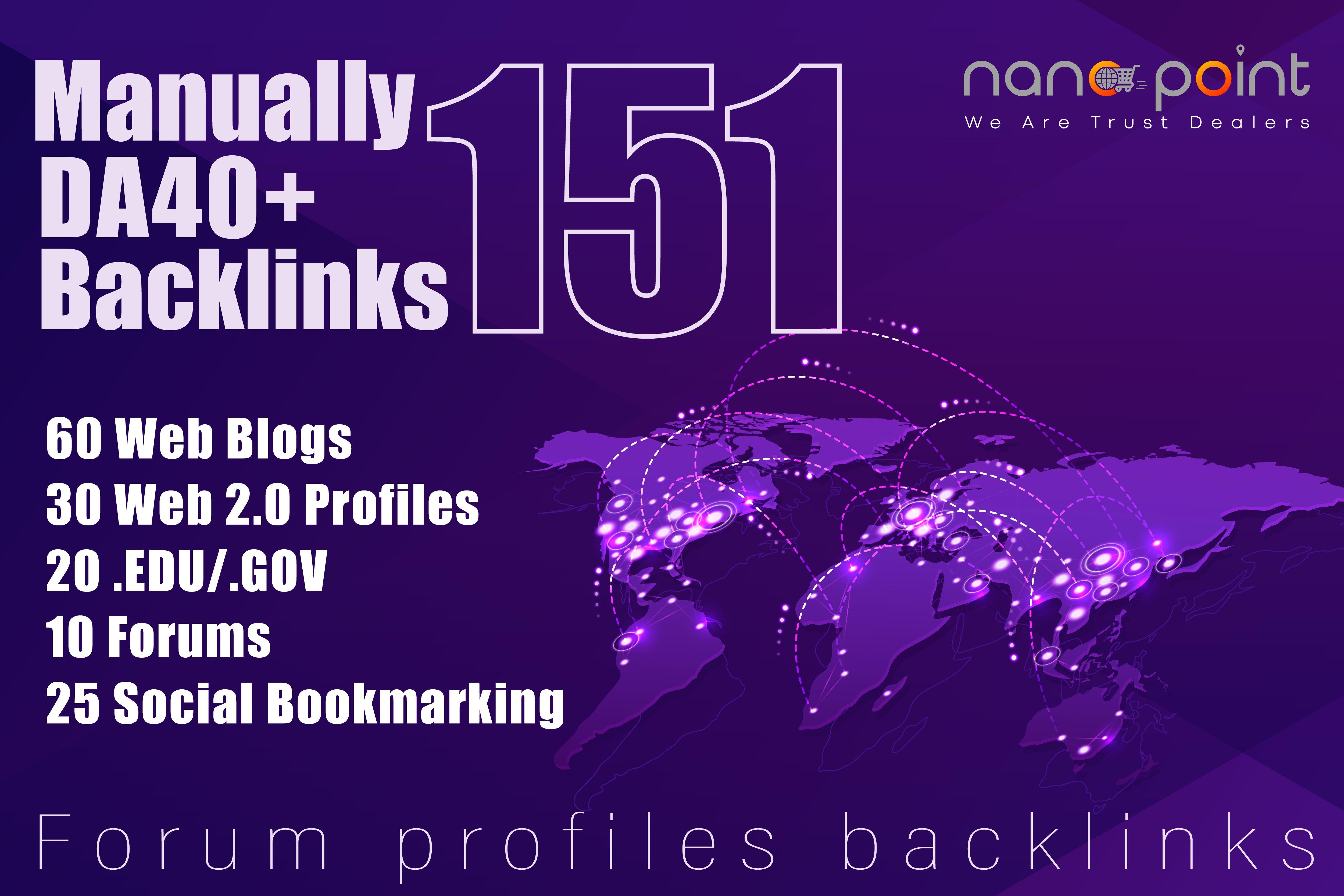 Create 151 High Authority Forum, Gov & Edu Mixed Profile Backlinks