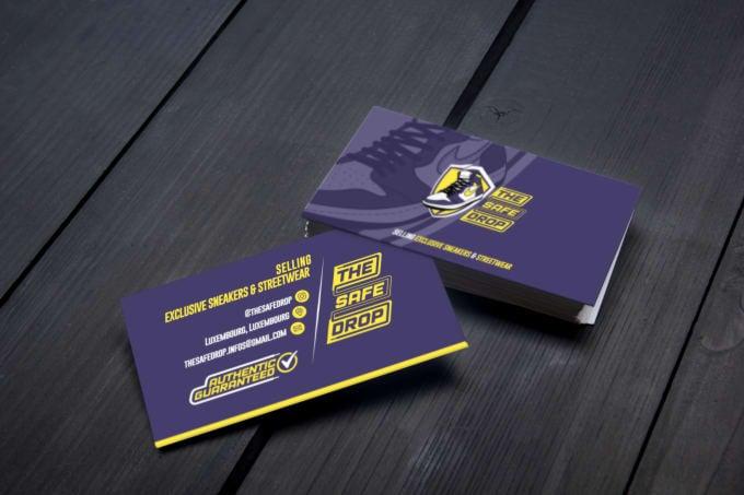 I will make a business card for your footwear or sneaker store