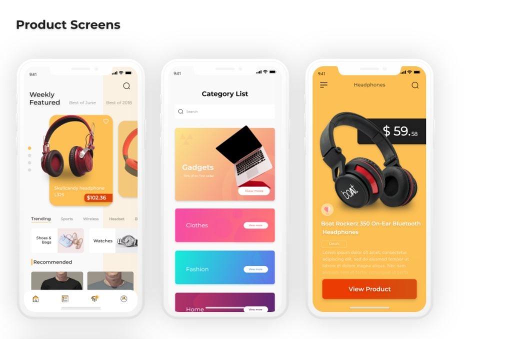 Flutter ecommerce template for both android and ios