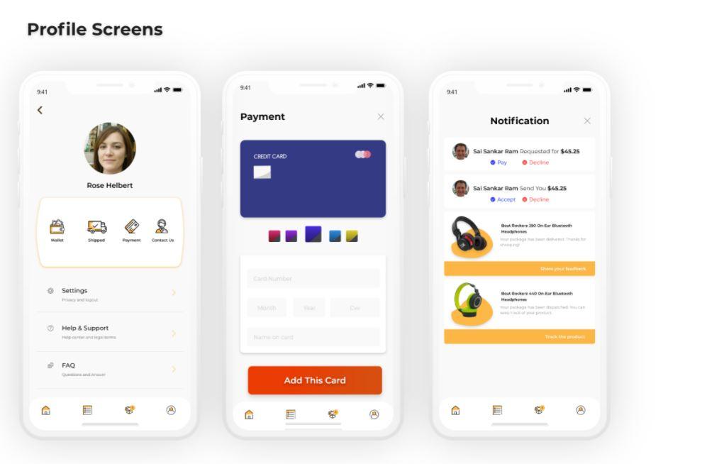 Flutter ecommerce template for both android and ios